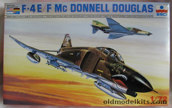 ESCI 1/72 TWO McDonnell Douglas F-4 E/F Phantom II - 3 TFW-3 TFS 'Bataan' / Israeli Air Force / Luftwaffe Jabo G36 West Germany / Royal Australian Air Force (RAAF) 1st Sq (6th), 9027 plastic model kit